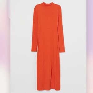 Rib Knit Long Sleeve Dress